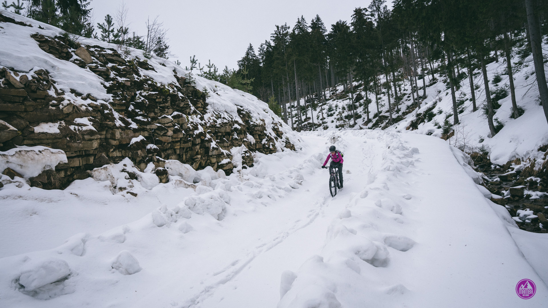 Zima w górach na rowerze
