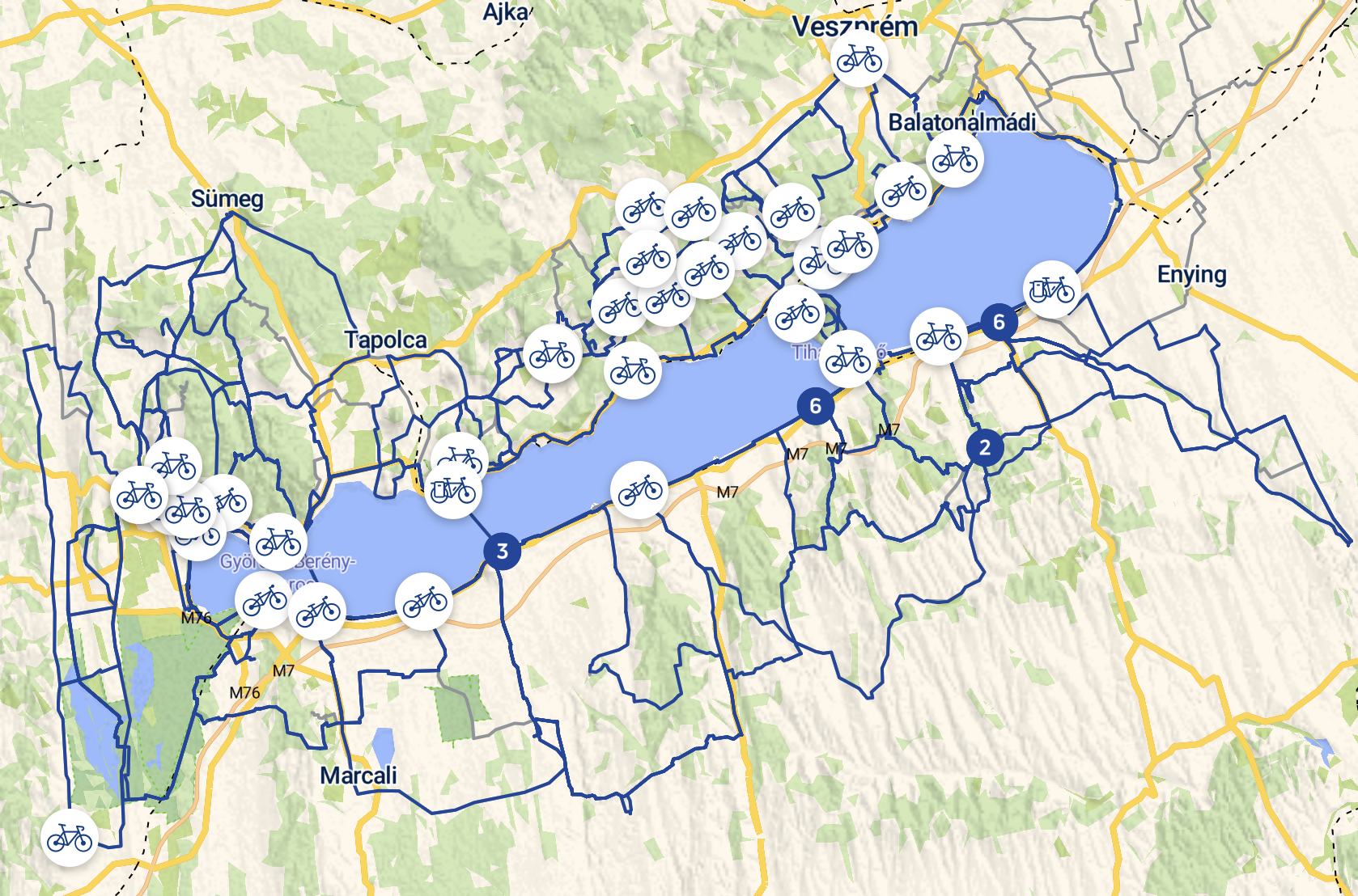trasy rowerowe balaton